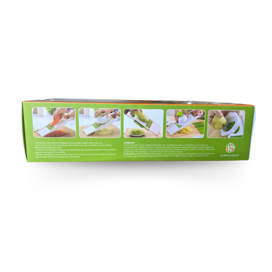 Mandolina de cozinha - Multifunção 5 em 1