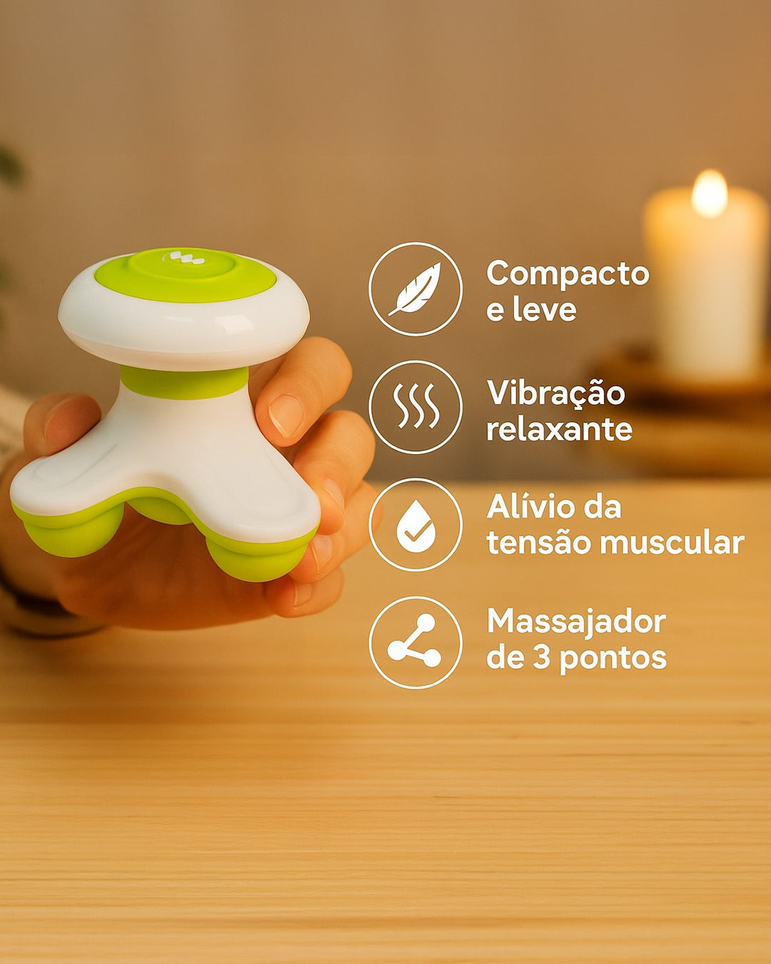 Mini Massajador de Corpo com Vibração Automática - Oferta