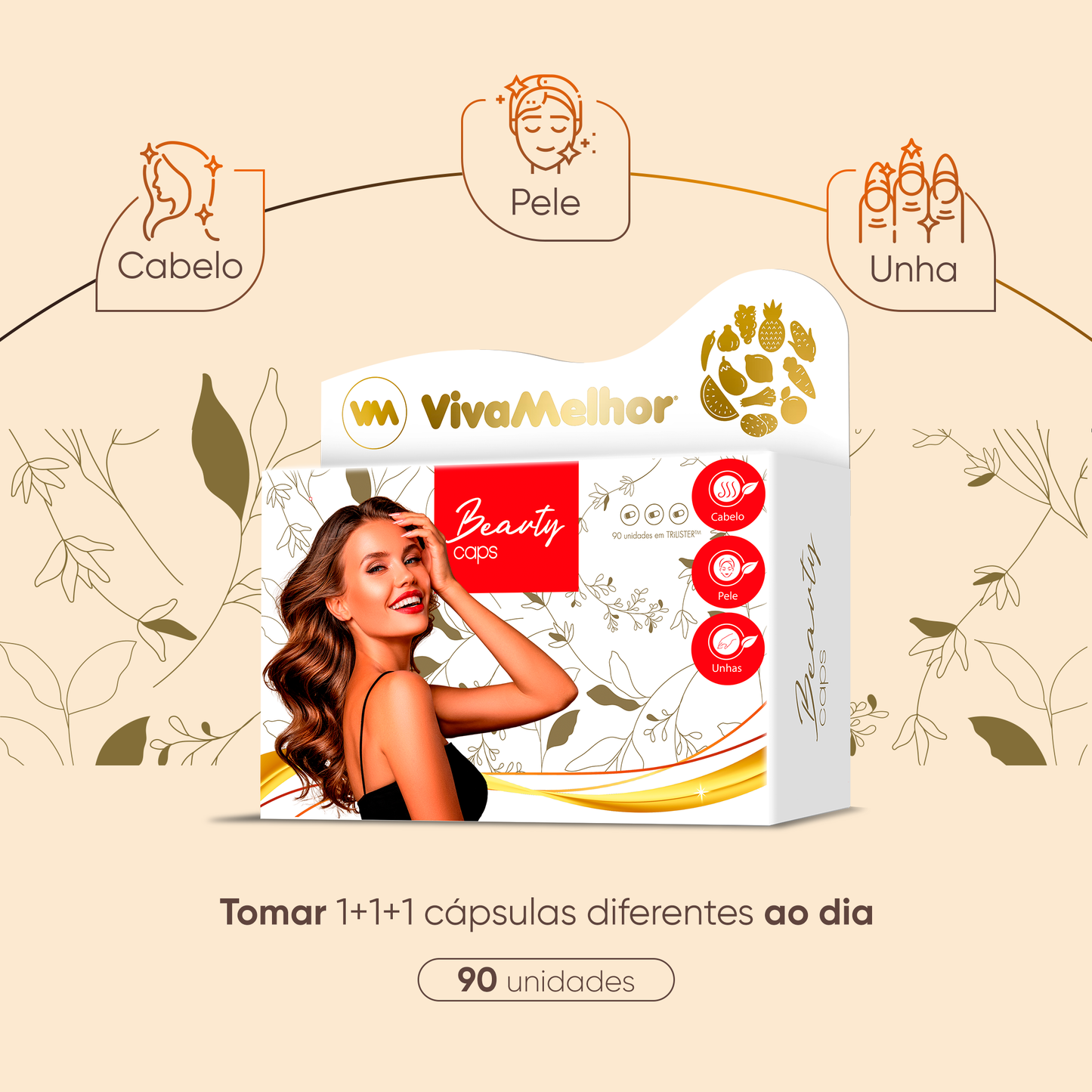 Beauty Caps _ Suplemento para Cabelo, Pele e Unhas