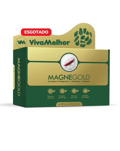 MAGNEGOLD - Complexo de Magnésio + Vitaminas + Betaína